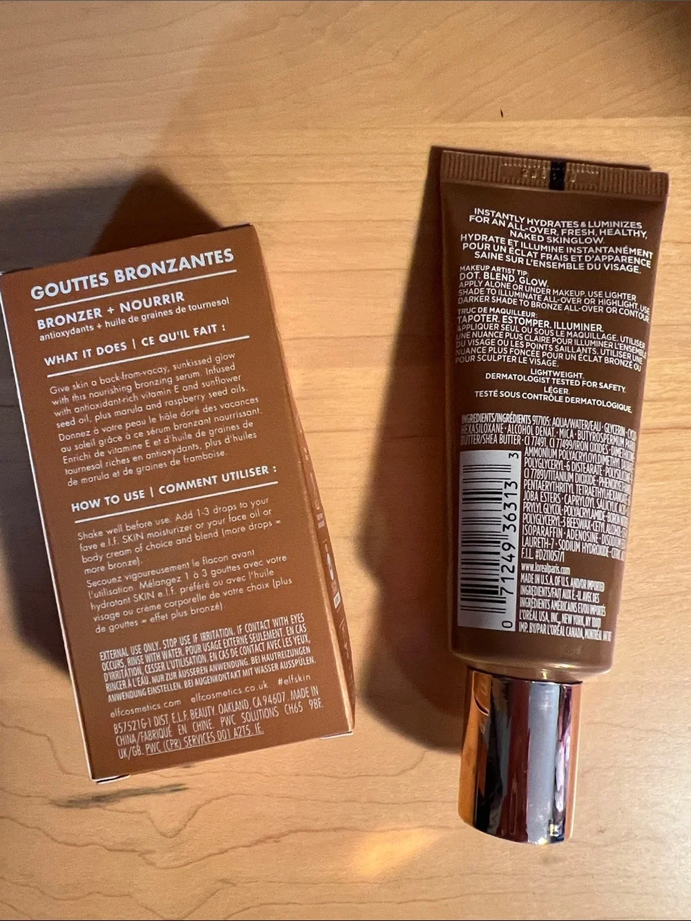 e.l.f. Skin Bronzing Drops & L’Oréal Lumi Glotion #904